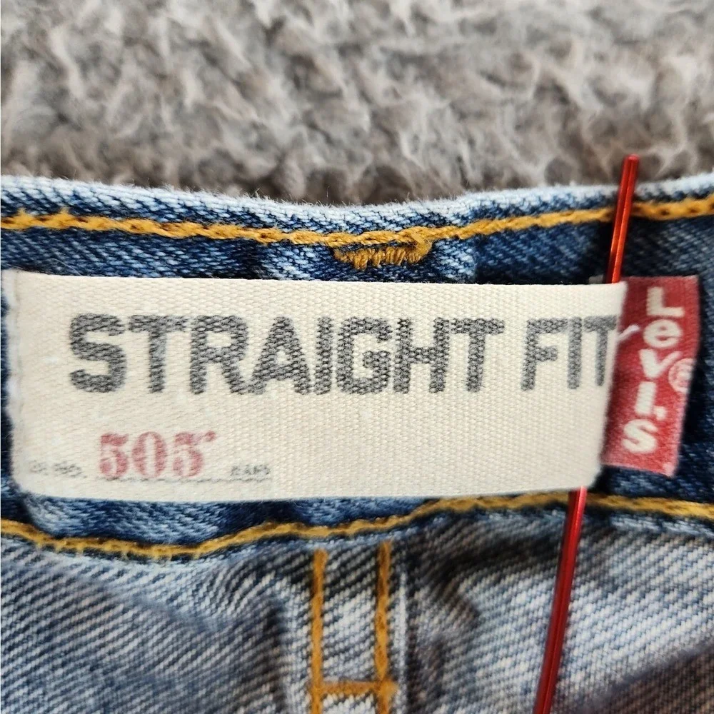 Levis 505 Jeans Men's 46X30‎ (fits 43x30) Blue 100% Straight Fit Medium Wash